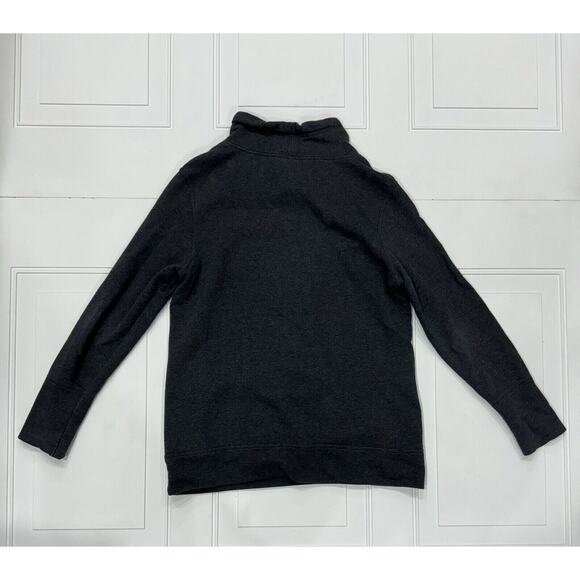 PUMA Sweatshirt Womens Size XL Gray Logo Kangaroo Pocket Cowl Neck Flood Neck - Picture 4 of 6